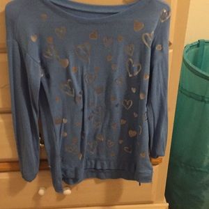 Blue long sleeved shirt